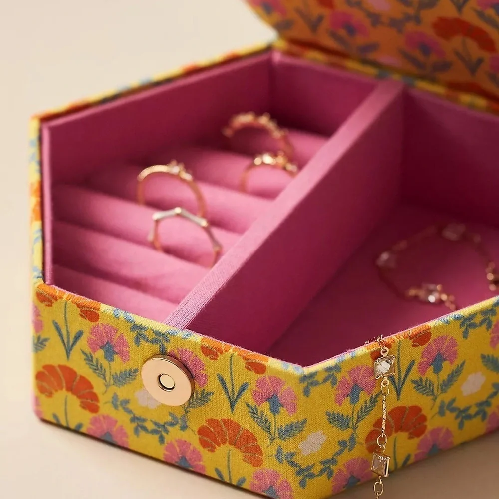 Anthropologie Annie Floral Jewelry Box